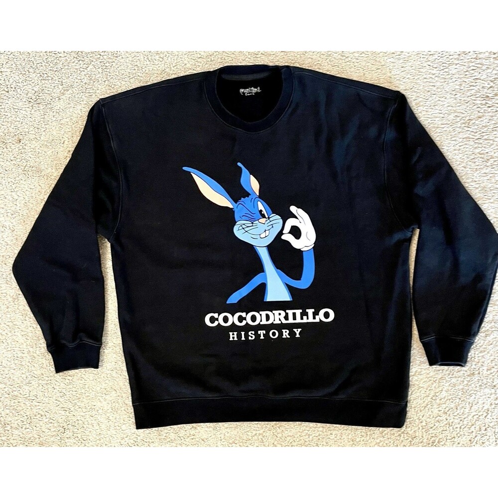 Baklava by Action Bronson Cocodrillo History Sweatshirt Size XL Black